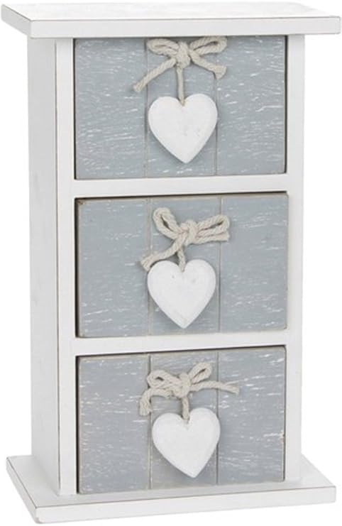 Quality Provence Grey Shabby Chic 3 Drawer Mini Chest Home Decor