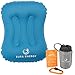 Zura Energy Ultralight Inflatable Travel Camping Pillow + Locking Carabiner + eBook, Comfortable, Compact, Ergonomic, Compressible, Beach, Hiking Gear, Neck Hammock Support While Camp Backpacking