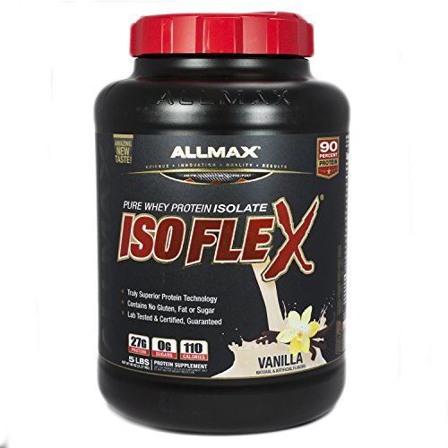 ALLMAX Nutrition Isoflex Whey Protein Isolate, Vanilla, 5 lbs