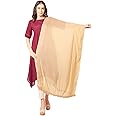 DUPATTA BAZAAR Woman's Beige Chiffon Dupatta