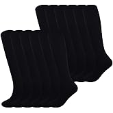 Fitliva Knee High Long Sports Socks Unisex Multicolor 3/6/12 Pairs