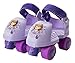 PlayWheels Disney Sofia the First Glitter Kids Roller Skates with Knee Pads - Junior Size 6-12
