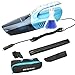 Reserwa Car Vacuum 12V 80W Wet Dry Car Vacuum Cleaner 2 in 1 Portable Car Vaccum Handheld Vacuum Car 14.7FT(4.5M) Power Cord with LED Light One Carry Bag and One Cleaning Brush (Blue)