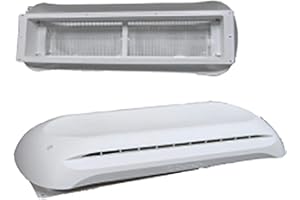 Dometic RV Refrigerator Vent Cover, Base and Cap, Polar White
