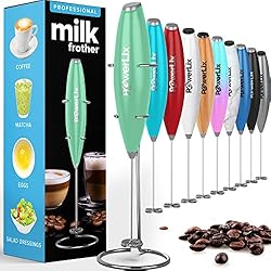 PowerLix Milk Frother Handheld Battery Operated