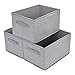 GRANNY SAYS Storage Baskets for Shelves, Fabric Storage Bins with Handles, Collapsible Storage Boxes, Closet Storage Bins, Organizers and Storage, Gray, Large, 3-Pack