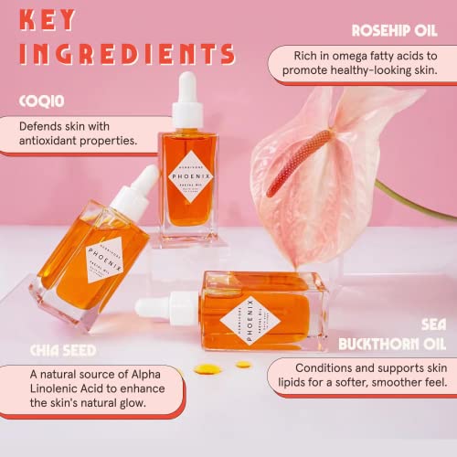 HERBIVORE Botanicals Phoenix Facial Oil Best for Dry Skin. Rosehip