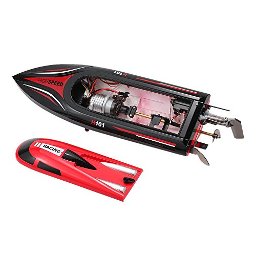 FMT H101 2.4G Remote Controlled 17 Inch Over size 25KM/H 180 Degree Flip High Speed Electric RC Racing Boat for Pools, Lakes and Outdoor Adventure