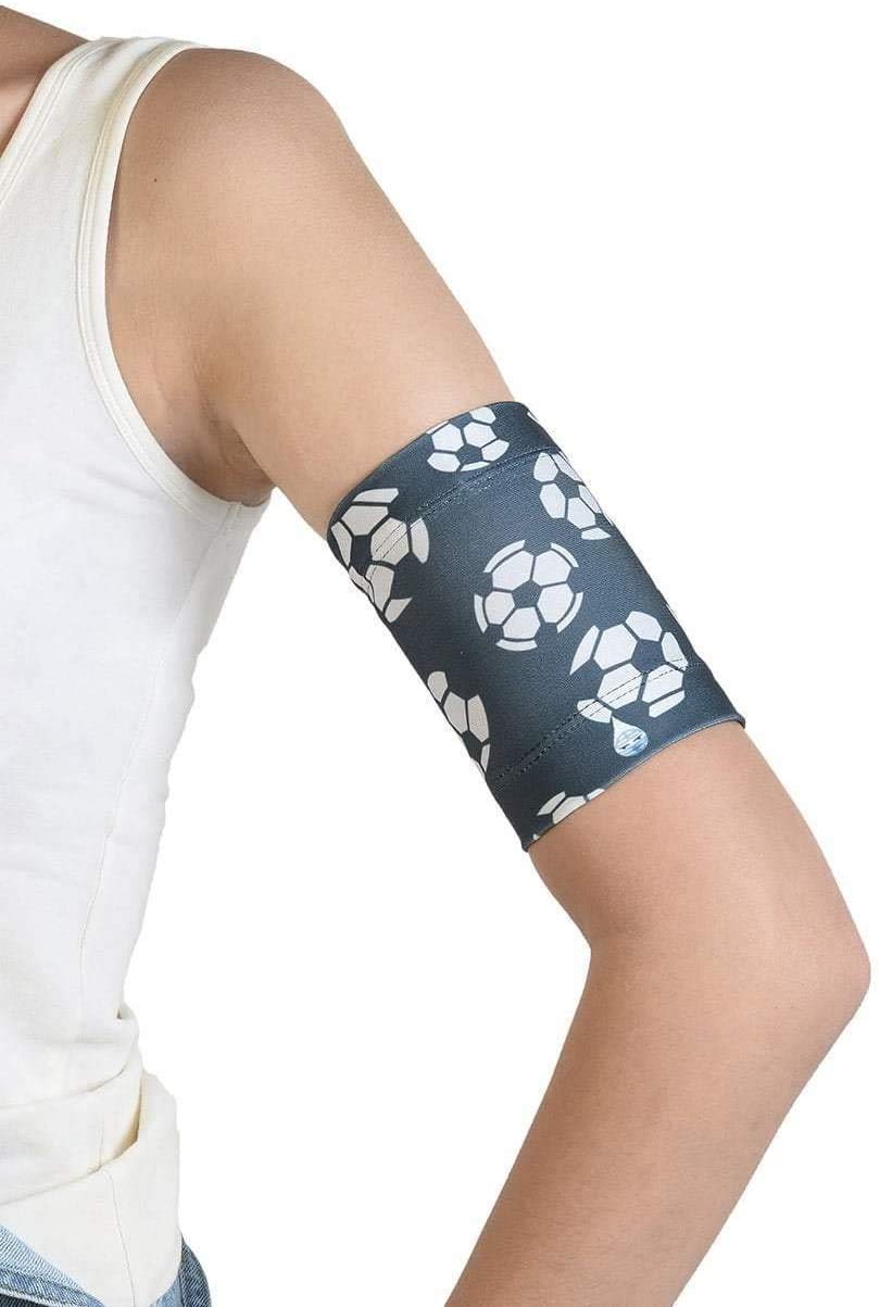Dia-Band Kids, Armband for CGM Freestyle Libre, Medtronic, Dexcom or Omnipod - Comfortable and Reusable Diabetic Armband for Glucose Sensor. (J.XS (17-20cm)) (Junior.L (20-22cm))