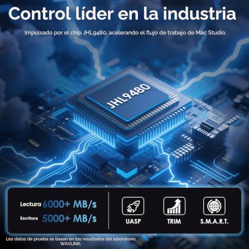 WAVLINK M.2 NVMe SSD Enclosure 80Gbps Cooling Fan Thunderbolt5/USB4 V2.0 Key B+M/M-Key NVMe 2280 SSD Mac M4 Pro