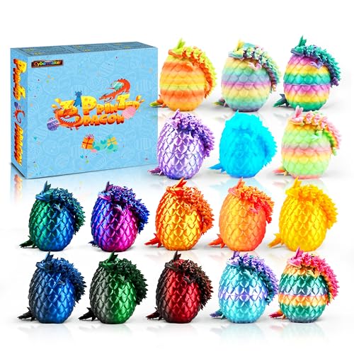 Cybermaker Articulated Dragon Egg Figurines
