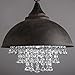 Industrial Wrought Iron Vintage Retro Crystal Pendant Light - LITFAD Adjustable 14