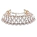 XY Fancy Women Fashion Punk Wide Collar Necklace Jewelry Drop Alloy Rhinestone Choker