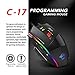 Zelotes C17 Wired RGB Gaming Mouse, 8 Programmable Buttons, 6400 DPI Adjustable, Comfortable Grip Ergonomic Optical PC Computer Gaming Mice – Blackthumb 1