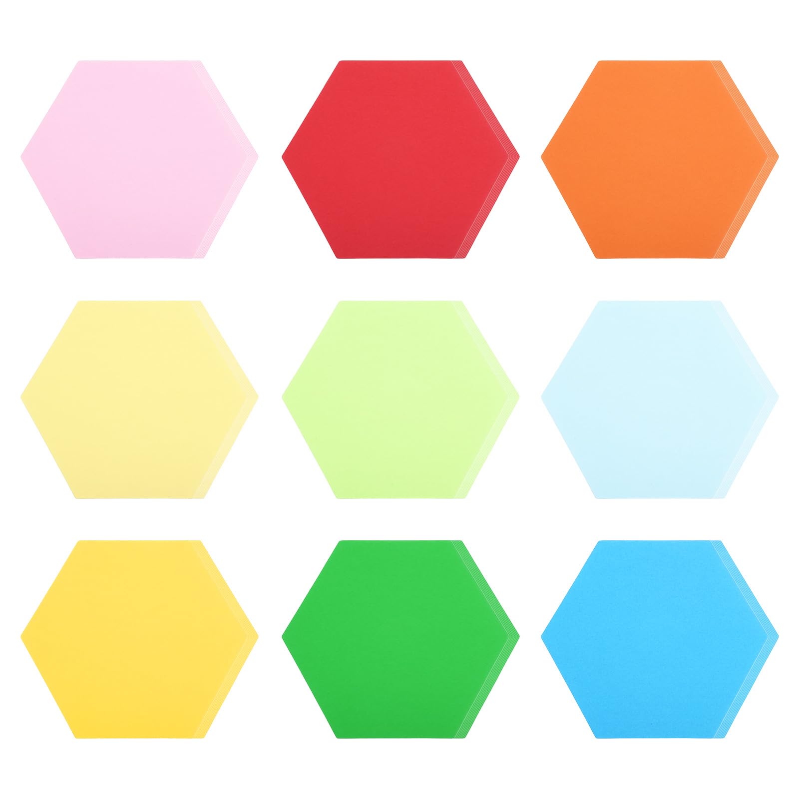 PATIKIL Hexagon Cutouts, 108 Pack Paper Hexagon, Colorful Hex Cutout for Classroom Decoration DIY Craft Project, Assorted Colors