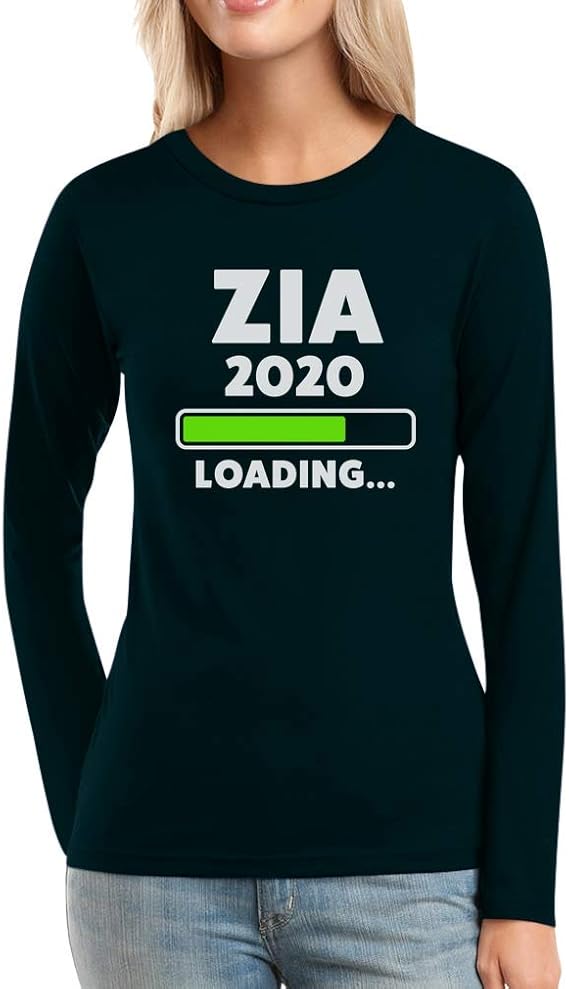 Frasi Di Natale Per Zie.Shirtgeil Zia 2020 Loading Idea Regalo Per Le Future Zie Maglia Da Donna A Maniche Lunghe Amazon It Abbigliamento
