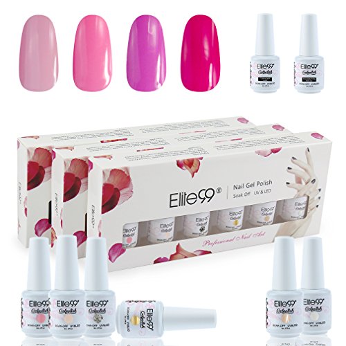 Elite99 Soak-off Gel Nail Polish UV LED Nail Art Gift Box Set of 5 8ml