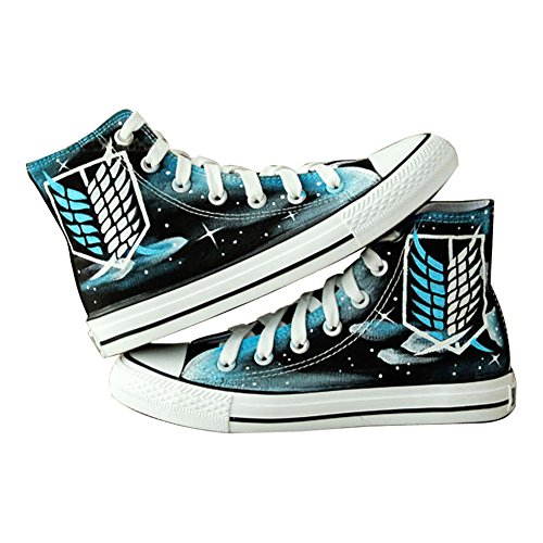 Attack on Titan Shingeki No Kyojin Cosplay Shoes Canvas Shoes Hand-painted Shoes Sneakers Starry Sky