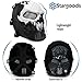 Stargoods Skeleton AirSoft Tactical Mask - Metal Mesh Paintball, BB Gun & CS Games - Ghost