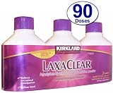 Kirkland LaxaClear, 90 Daily Doses, Polyethylene Glycol 3350, Compare to Miralax Active Ingredient (6 Bottles)