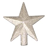 Kurt Adler 4" Petite Treasures Silver Glittered Mini Star Christmas Tree Topper - Unlit