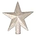 Kurt Adler 4" Petite Treasures Silver Glittered Mini Star Christmas Tree Topper - Unlit primary
