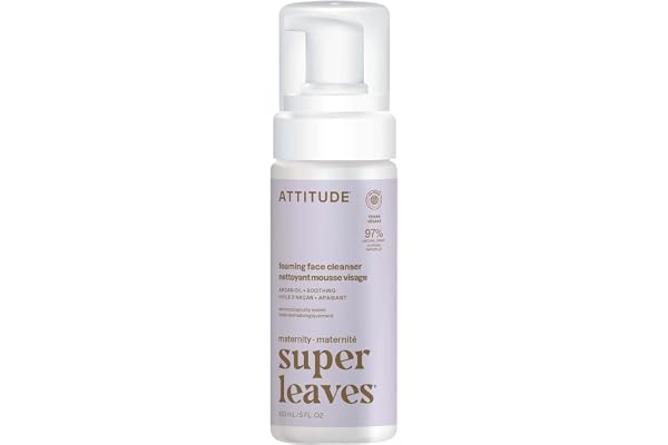 ATTITUDE Pregnancy Foaming Face Cleanser, Made in Canada, EWG Verified, Dermatologically Tested, Vegan and Cruelty-free Mater