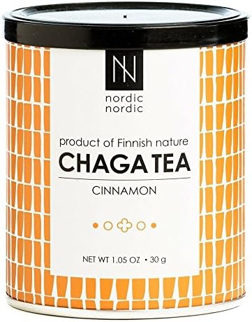NordicNordic Chaga Mushroom Tea, Powerful Antioxidant, Natural, Vegan, Paleo, 20 Bleach-Free Tea Bags (Cinnamon Flavor)