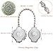 Sumnacon® 2 Packs Crystal Curtain Magnetic Tieback Flower Curtain Clips Buckle with Stretchy Wire Rope for Home Office Decoration, 11 inches Wire Spring (Silver Peacock)