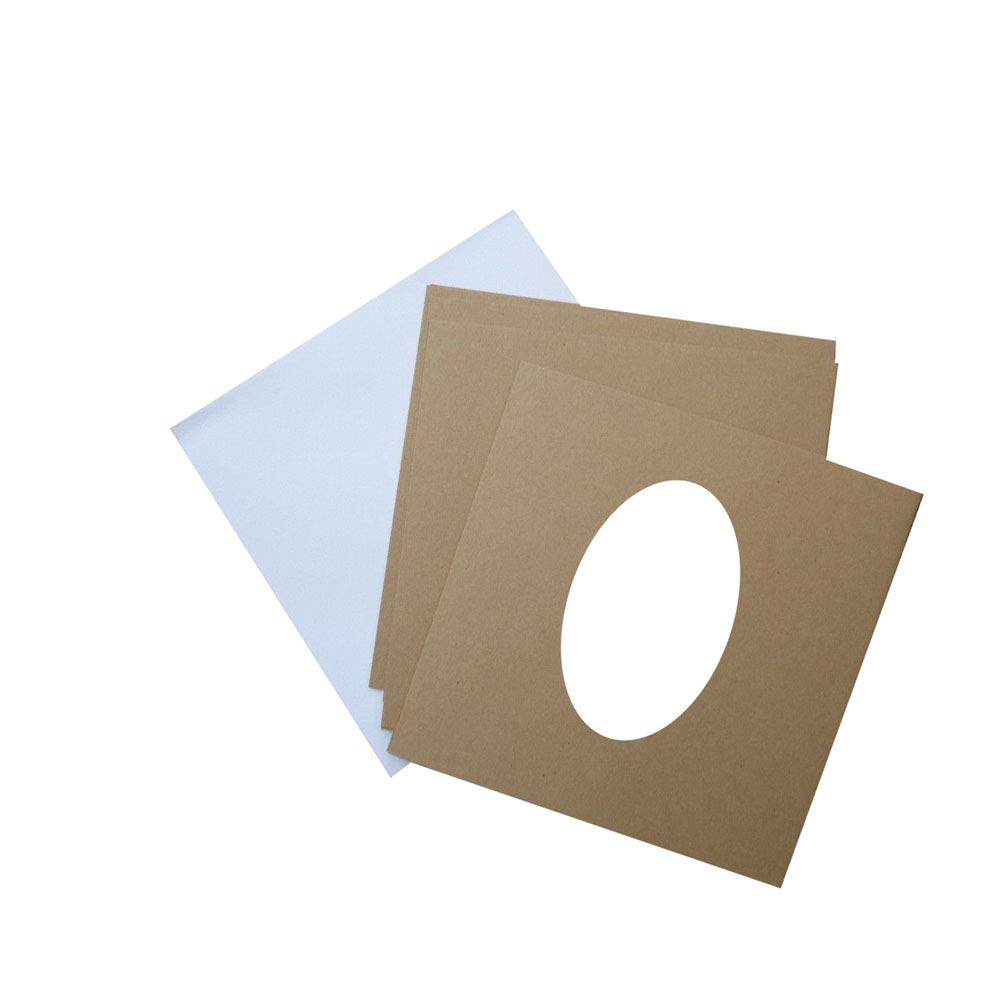 GOCRAFT 544206.000.000 Trifold Oval Aperture Cards and Envelopes, 5cm x 7cm, Kraft, Pack of 10