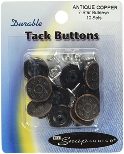 Snap Source Tack Buttons Size 27 16mm 10/Pkg-Antique Copper