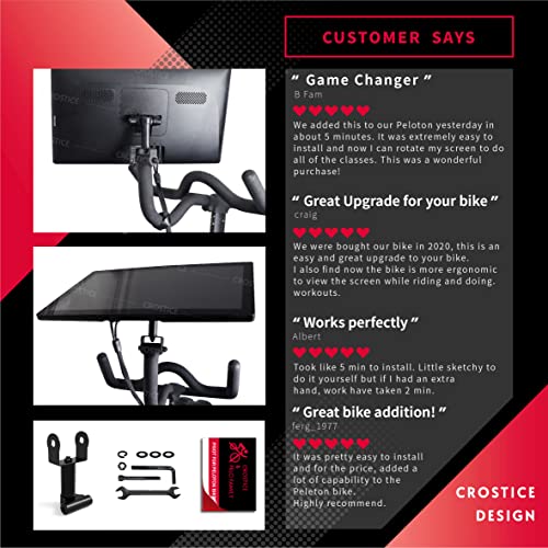 Crostice Swivel Arm for Peloton Screen, (Upgraded Models) Pivot for