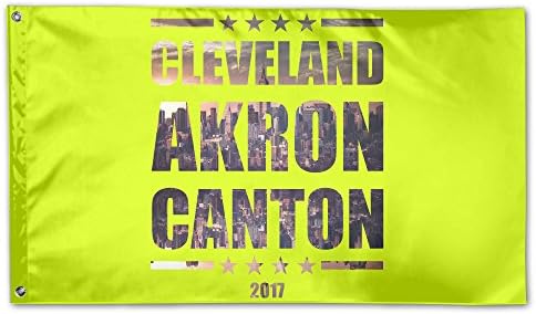 Cleveland Akron Canton Shine Green 3x5 Garden Flag,Country Flag,outdoor Home Flag,Garden Flag Banner City Flag