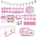 Unicorn Party Supplies Set, YMS 162pcs Unicorn Birthday Party for Girls Serve 16, Theme Party Decorations Includes Disposable Plates Forks Knives Spoons Napkins Horns Colorful Banner FDA Certificate