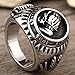 XAHH Jewelry Men's Stainless Steel Vintage Praying Hands Ring Black Silver 9