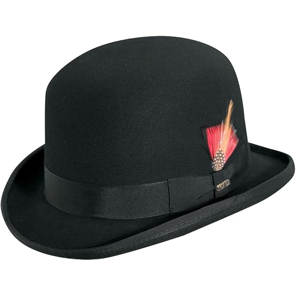 Bowler Derby Solid Wool Theater Quality Hat for Men Vintage  display picture 1