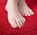 QltyFrst Bath Mat Reversible Cotton 1900 GSM Size 21”x34” Bathroom Mats Luxurious Bath Rug Extra Plush Absorbent Red