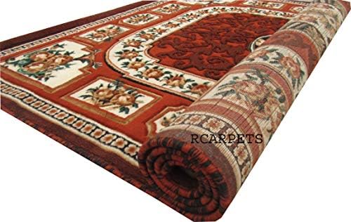 Regal Carpet Carved Embossed Elegant Carpet for Living Room Bedroom (7 x 10 feet, Rust Multi)