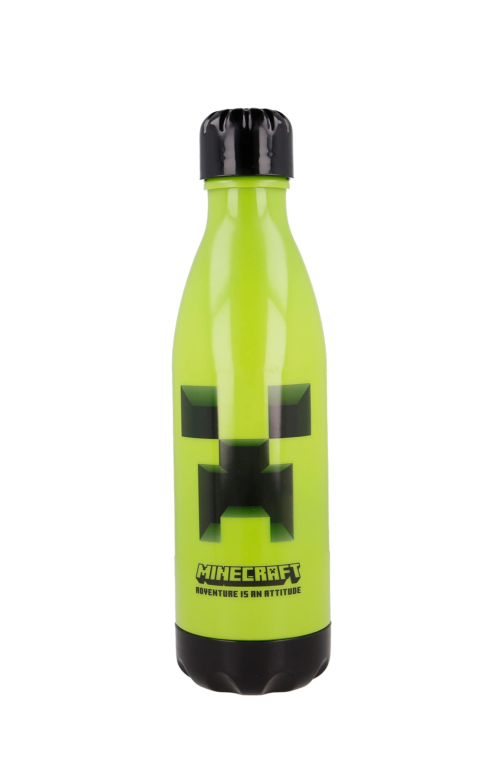 Stor Minecraft 660ml Water Bottle for Kids School Drinks Bottle Young Adults Reusable BPA Free Screw Cap (Green)