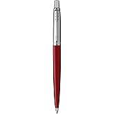 Parker Jotter Originals Ballpoint Pen, Classic Red Finish, Medium Point, Blue Ink, 1 Count - Smooth Writing, Sleek, Polished,