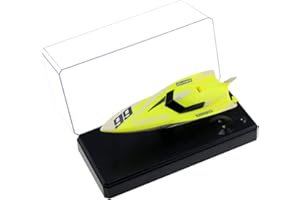 Tipmant Remote Control Boat 4CH 2.4G RC Speed Racing Boat Speedboat Ship Kids Summer Water Toy Gifts (No Antenna Required) (Yellow)