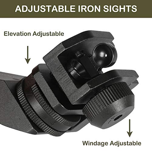 FalconOptics Canted Sights 45 Degree Rear Sight and Front Sight Iron