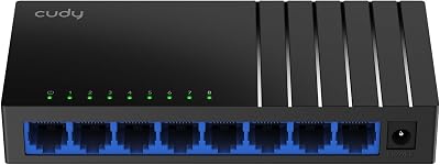 Cudy GS108D 8-Port Gigabit Unmanaged Ethernet Switch Rj45 Plug Play Fanless