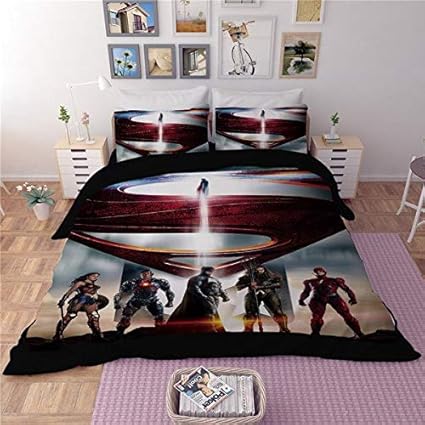 Fumak The Avengers Comforter Bed Linen 3d Quilt Cover Pillow Case