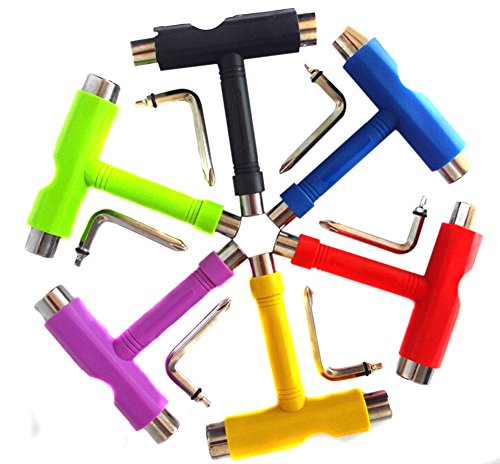 All-In-One Multi-function Portable Skateboards Longboards Screwdriver Socket T-Tool Repair,Tighten,Assembly Tools Set - 6color Available