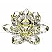 Amlong Crystal Hue Reflection Lotus Flower with Gift Box, 3 inch, Yellow