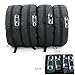 FLR 4 Pcs Tire Cover 80cm/31in Diameter Foldable Spare Waterproof Tire Covers with 4 Pcs Wheel Felts Protection Covers Storage Tote Bags Wheel Cover for Car Off Road Truck