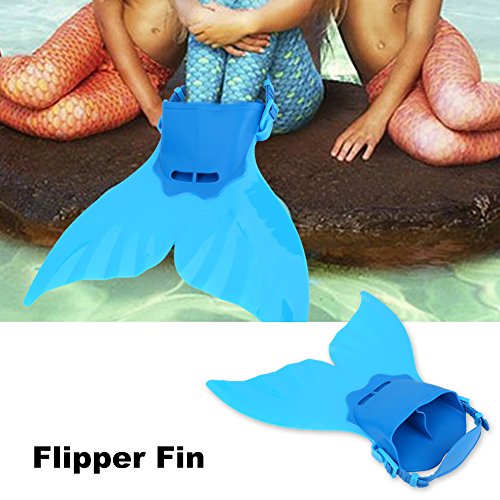 Asixx Swimming Flippers for Kids, Kid Swimming Fin Children Monofin Flippers Diving Scuba Foot Training Shoes Soft material Comfortable Wearing - Thumbnail 4