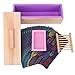 TOPQSC Reinforced Soap Mold, Upgrade Rectangular Silicone Mold with Wooden Box and Lid for 1.2kg DIY Soap Making with Gold Brick Silicone Mold/Wood Soap Holder and 20pcs Color Oiled Paper for Free