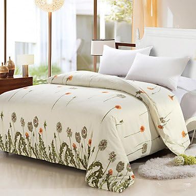 Cream Color Duvet Cover Fashion Soft &amp; Comfortable Cute Dandelion Printed Full/Queen/King Size , Cream , Queen,hight quality